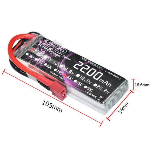 lipo battery 2200mAh 40C 7.4V 2S RC Model Fixed-wing helicopter Quadcopter car