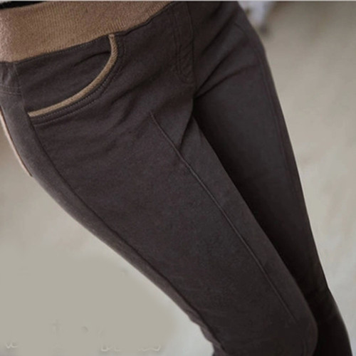 Mixed Colors Thick Pants Slim Womens Fur Lined Leggings Pencil Pant Trousers Hot