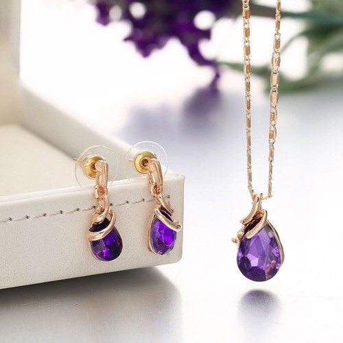geometrische ohr set hengst halskette wasser anhänger mit ohrring schmuck