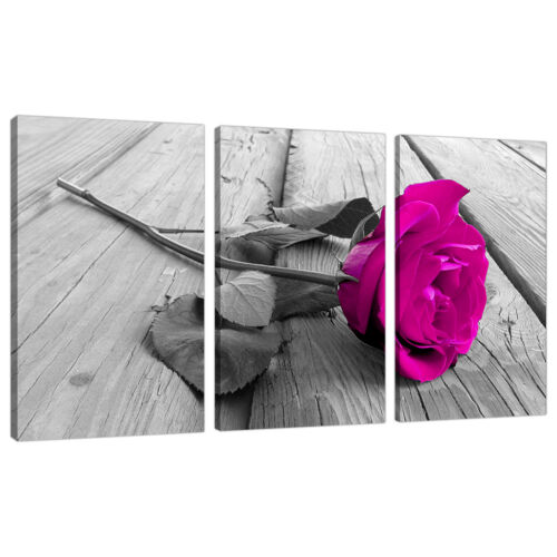 Ensemble de trois panneau Rose Floral Canvas wall art photos fleurs 3036
