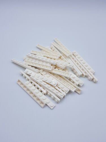 346001 *NEUF* WHITE REF 3460 LEGO LOT 40 X PLATE 1X8 BLANC