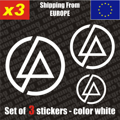 Set of 3 Linkin Park LP Logo Vinyl Sticker Decal Aufkleber Die-Cut Laptop