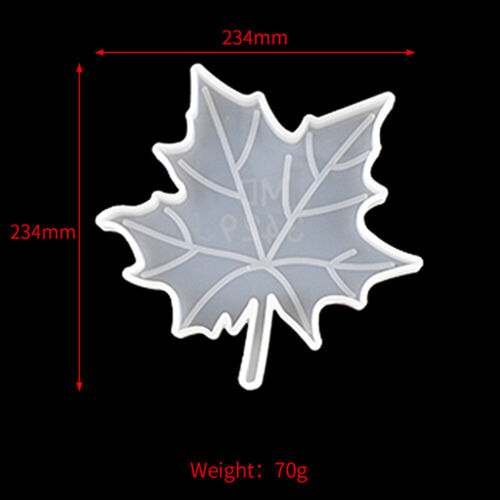 DIY Maple Leaf Coaster Silicone Mold Resin Casting Crystal Epoxy Mould Craft 