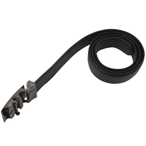 1X 1X Luxus schwarzem Leder Automatische Maenner Beilaeufig Taillenband O8X1