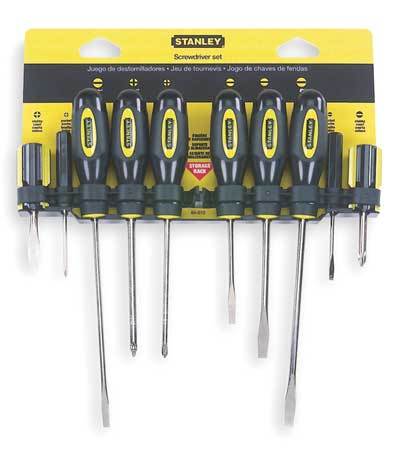 STANLEY 60-100 Screwdriver Set,Slotted//Phillips,10 Pc