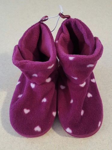 NEW Old Navy Toddler Girls Slippers 5-6 7-8 9-10 11 Purple HEARTS Fleece #107317