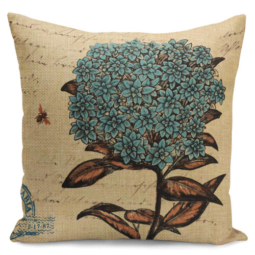 Vintage Floral Print Pillow Cover for Sofa Car Oil Painting Flowers  Pillowcases