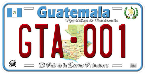 Guatemala Aluminum Any Text Personalized Novelty Car License Plate