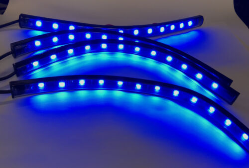 4 x 12 LED neon interior footwell decor lights strip lamp For BMW E46 E90