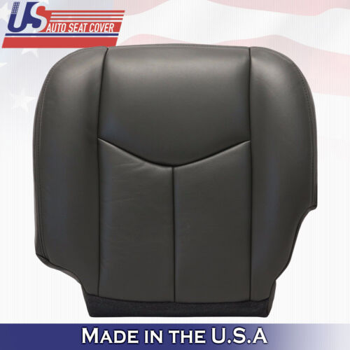 2003 2004 Chevy Avalanche Front Driver Bottom Leather Seat Cover Dark Gray
