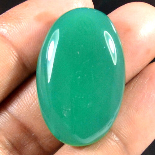 Natural Chalcedony Green oval Pear Fancy Cabochon Loose Polished Gemstone 