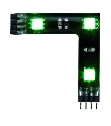 Function YourLED 90°-Connector 3x0,72W Set RGB 12V DC Schwarz Kunststoff