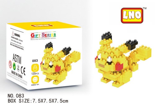 LNO Kinder DIY Kleine Korn Diamanten Freizeit Baukästen Spielzeug Pokemon Serie