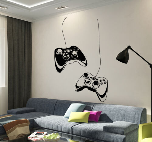 ig3652 Vinyl Wall Decal Joystick Video Game Play Room Gaming Boys Stickers