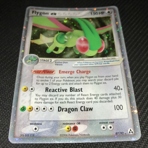 ULTRA RARE CARD 1X FLYGON EX 87//92 POKEMON EX LEGEND MAKER NM