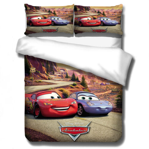 3D Cars Racing Cartoon Kids Bedding Set Quilt//Duvet//Doona Cover Pillow Sham