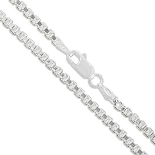 Sterling Silver Box Chain Genuine Solid 925 Italy Classic New Necklace 