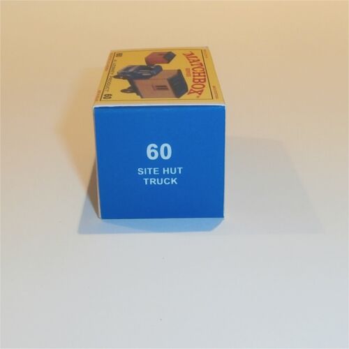 Matchbox Lesney 60 b Leyland Site Hut Truck empty Repro E style Box