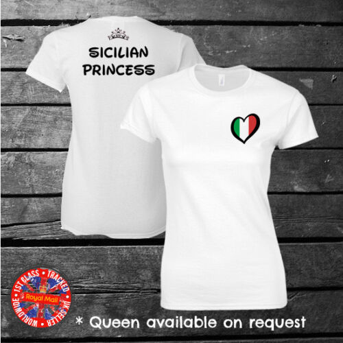 Sicilian Princess T-shirt Sicily Italy Ladies Kids 