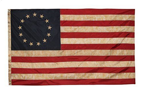 3x5 Embroidered Betsy Ross Vintage Flag Premium Quality Polyester with clips
