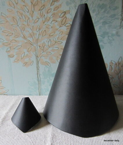 Details about  / BLACK Leatherette Necklace Display CONE Packs Flat Great for Travelling