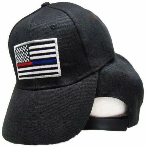 Thin Blue Red Line Tactical USA Flag Hat Baseball Cap Police Officer Firefighter