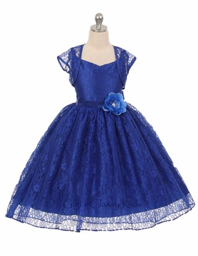 New Flower Girls Lace Dress Bolero Wedding Pageant Christmas Easter Party 336