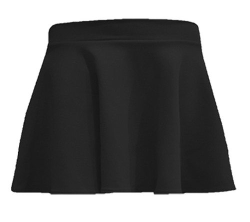 Kids Plain Skirt Skater Girls High Waist Stretch Tutu Flared Shorts 5-13 years