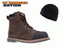 Dickies Crawford Safety Boot in pelle punta in acciaio LAVORO WORKWEAR Marrone libero Beanie