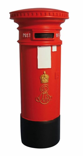 SCALA 1.12th Rosso Periodo edoardiano Post Box Casa delle Bambole Miniatura British Royal mail