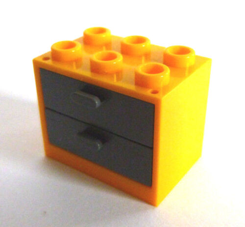 neudunkelgrau 2x3x2 NEUF. Orange 1 x LEGO ® 4536/92410 Armoire & tiroirs 