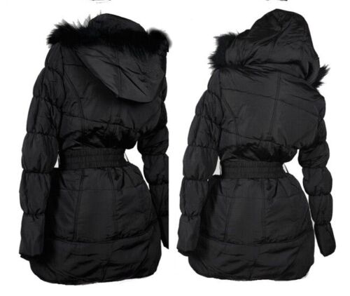 Attentif Parka chaqueta señora chaqueta invierno XXL fell real fell capucha negra