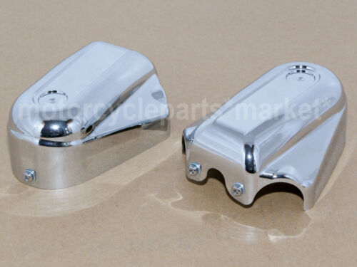 Chrome Bar /& Shield Rear Axle Covers swingarm Cap For Softail FLSTC FLSTN FXSTB