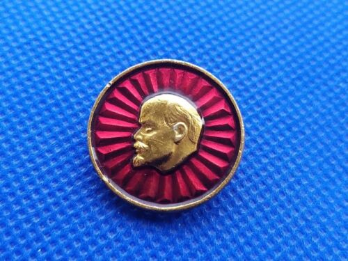 Soviet Russian LENIN Portrait /& Red Flag Communist Pin Badge ORIGINAL USSR issue