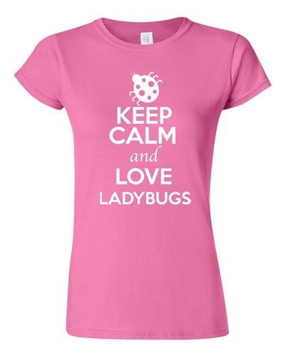 Junior Keep Calm And Love Ladybugs Insect Beetles Animal Lover Humor T-Shirt Tee