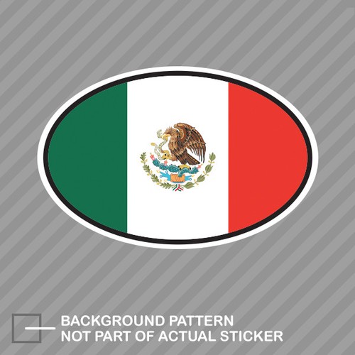 Mexico Oval Sticker Decal Vinyl Mexican Country Code euro MX v7
