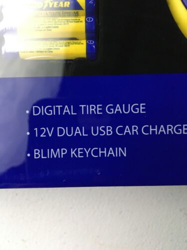 Gift Road Ready Kit Goodyear Men/'s Digital Tire Gauge Flash Light Blimp Charger