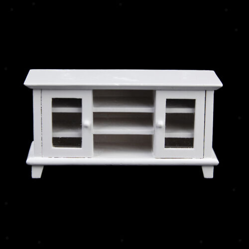 Miniature Bois TV armoire télé table meubles Modèle Pour 1:12