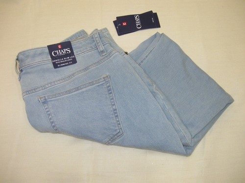 NWT Chaps by Ralph Lauren Women/'s Slimming Fit Daniella Slim Light Blue Jeans
