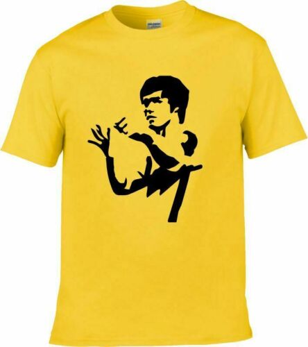 Bruce Lee Silhouette Martiaux Bruce Lee T-shirt Kung-Fu ARTS fans adultes TOP