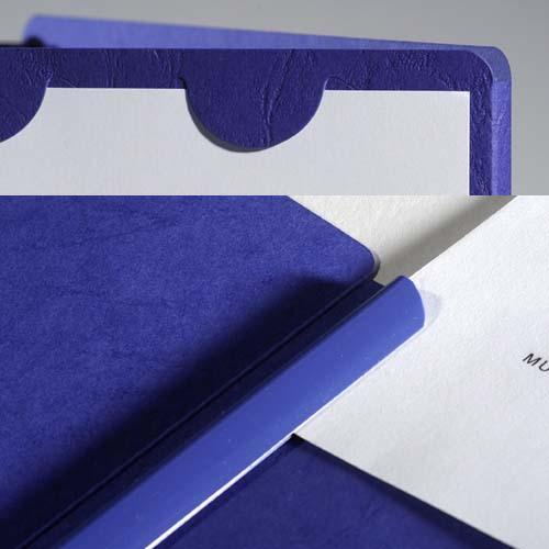 2 SCHIENEN Mappen für Bewerbung 30 BEWERBUNGSMAPPEN 3-TEILIG BLAU