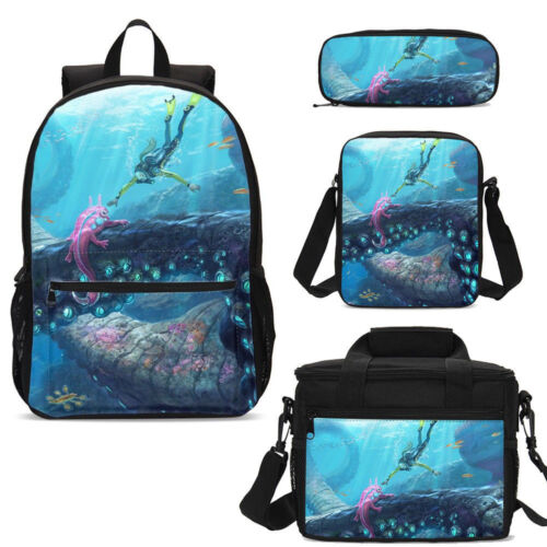 SUBNAUTICA Big Bookbags Backpack Insulated Lunch Box Shoulder Bags Pen Case Lot