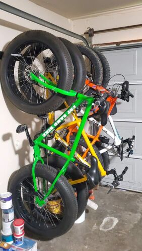 Metal Storage Hooks Holds 2 Bikes StoreYourBoard BLAT Bike Fat Tire Wall Rack