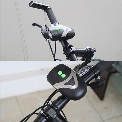 3 LED Bike Bicycle Headlamp Headlight Front Light Electric Horn Bell Speaker