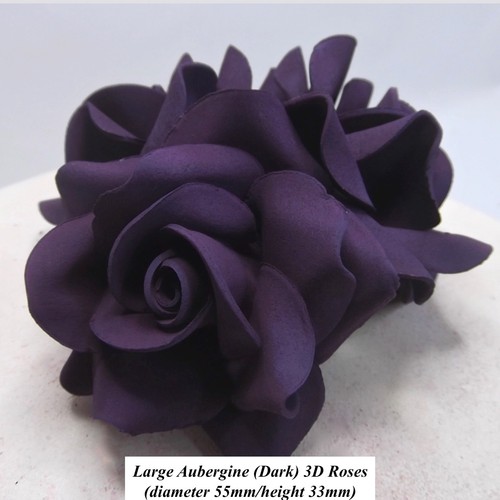 Pale Purple 3D Sugar Roses wedding cake birhtday cake decorations 55mm NON-WIRED