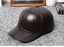 Cuir véritable Simple Hommes Casquette De Baseball Extérieur Ajusté Loisirs Chapeau Z001