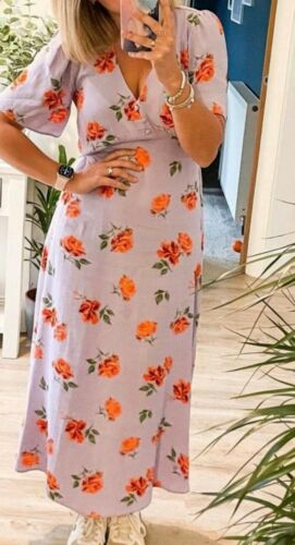 Dislike please confirm mash Clothes, Shoes & Accessories New Look lilac orange floral Midi Dress 10  Bnwt primusschool.edu.in