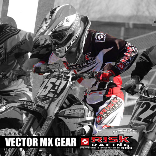 Risk Racing Vector MX Motocross Race Jersey Top Red Black Gear Extra Large