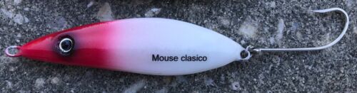 White//Red /"Mouse/" 2 1//4 oz Surf Fishing Topwater Lure Roosterfish Jacks Stripers