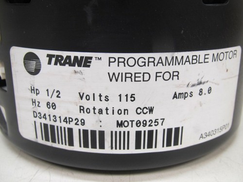 Trane D341314P29 MOT09257 5SME39HL0300 CN02 ECM 1//2HP Furnace Blower Motor Used